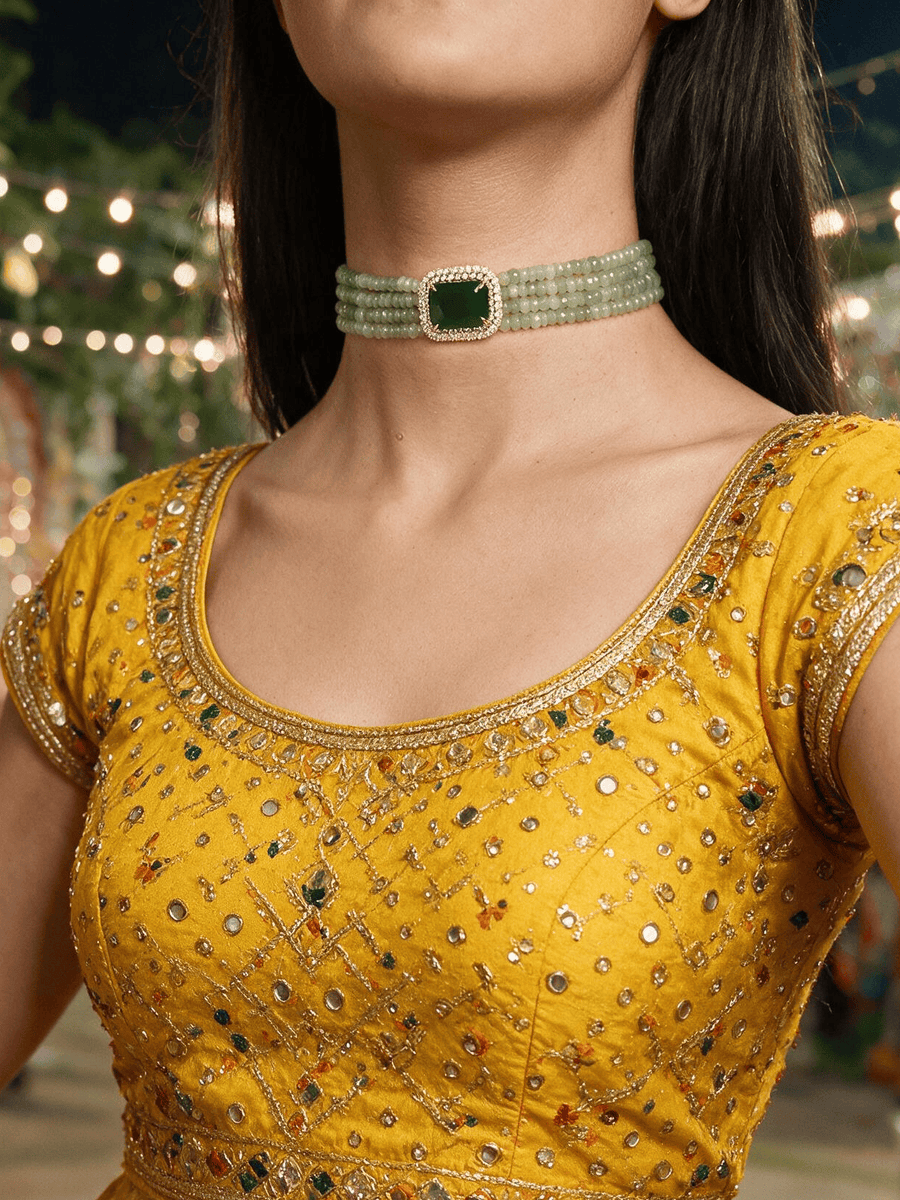 Elegant Green Choker