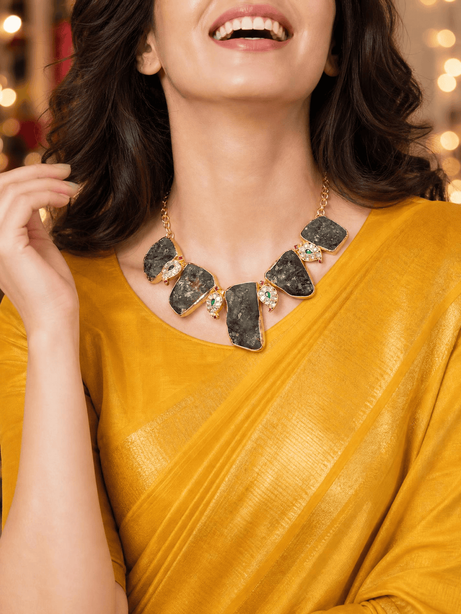 Smoky Quartz Slice Necklace