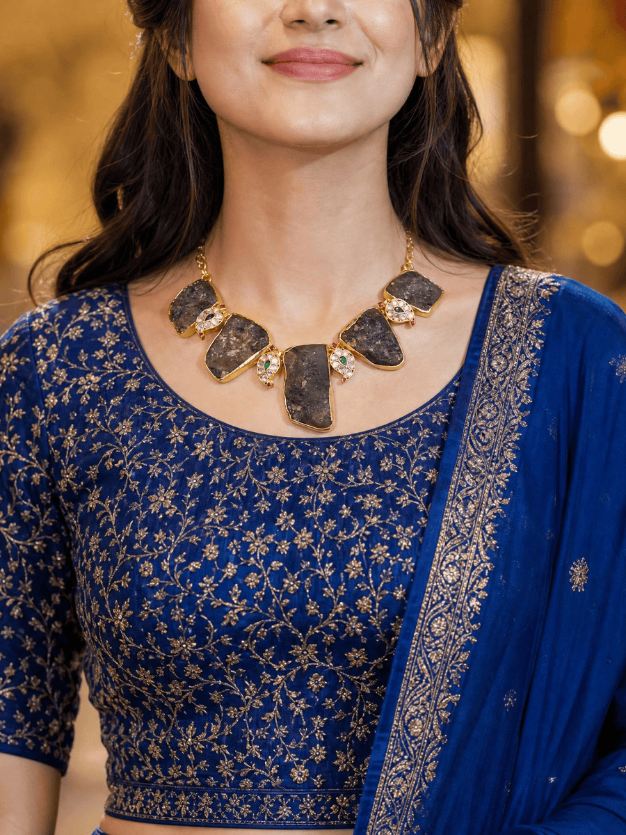 Smoky Quartz Slice Necklace