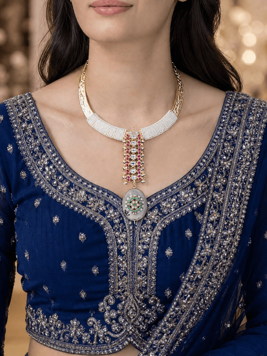 Petite Bead & Ruby Necklace