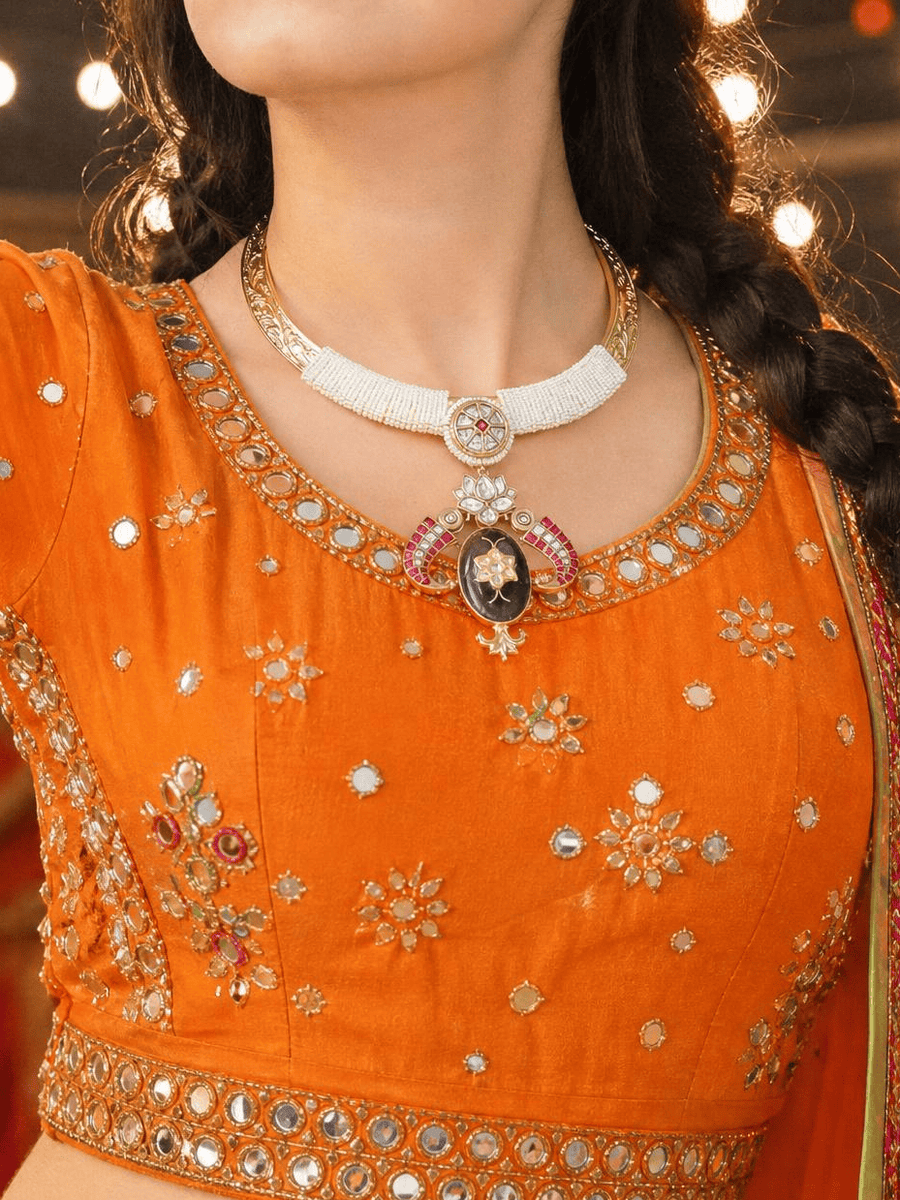 Regal Gold-Collar Amethyst Necklace
