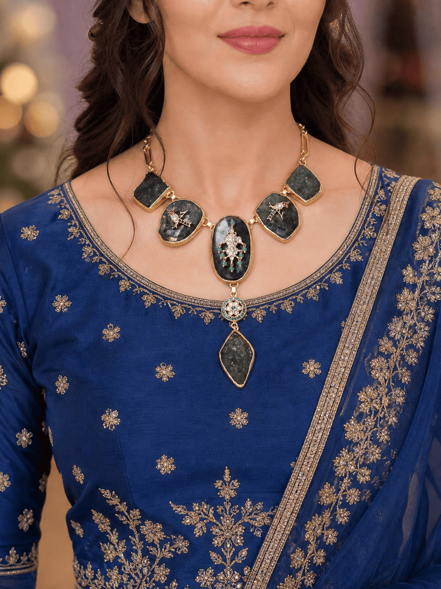 Crystal Drop Long Necklace