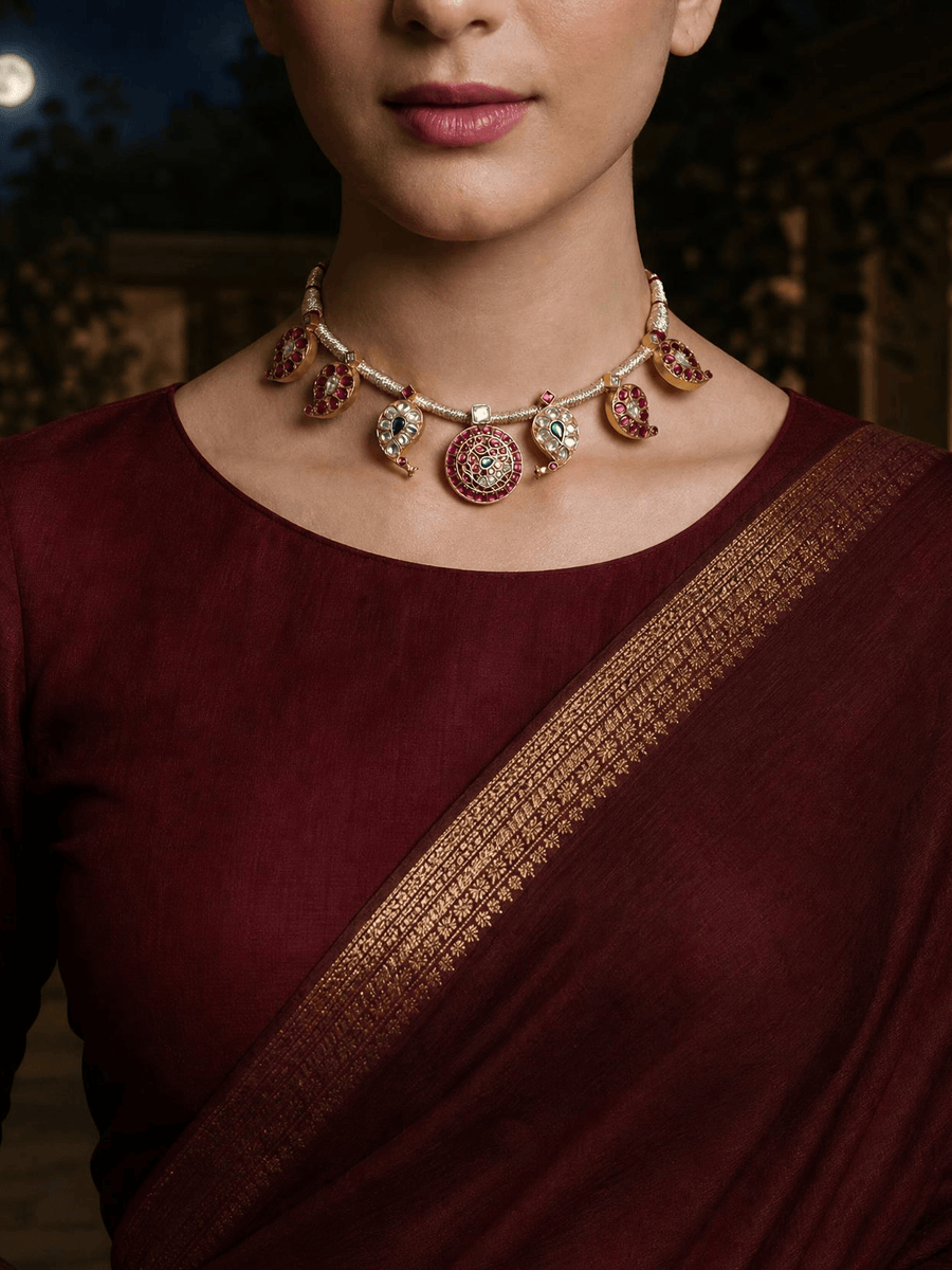 Peacock Charm Necklace Set