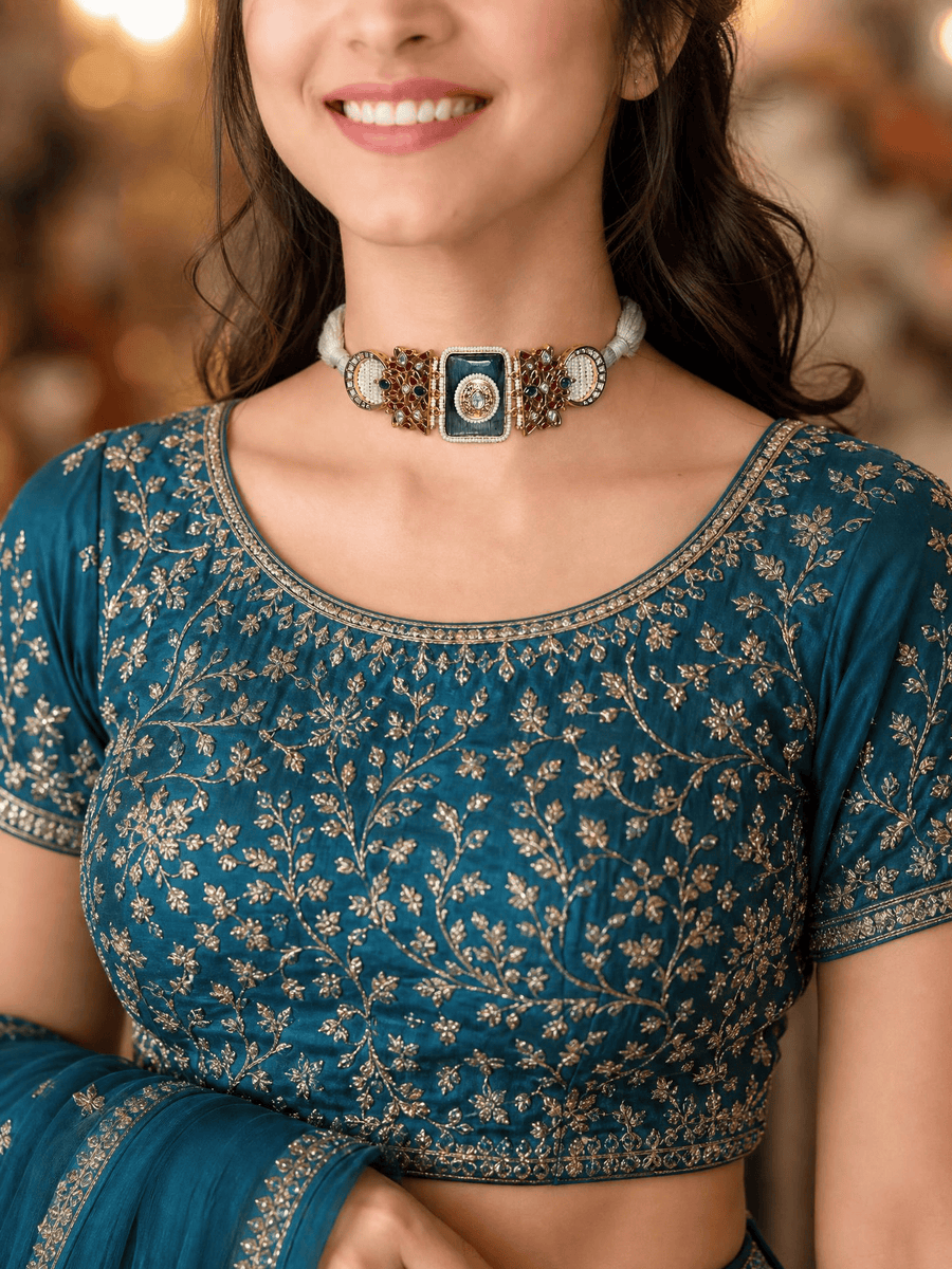 Azure Allure Choker Necklace