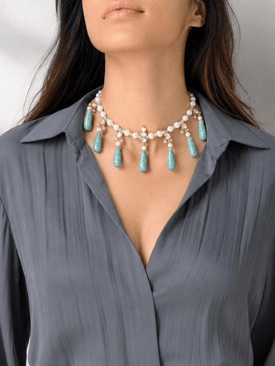 Aqua Drop Necklace