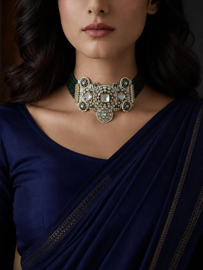 Meher Emerald Choker Set