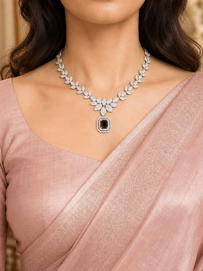 Sapphire Vine Necklace Set