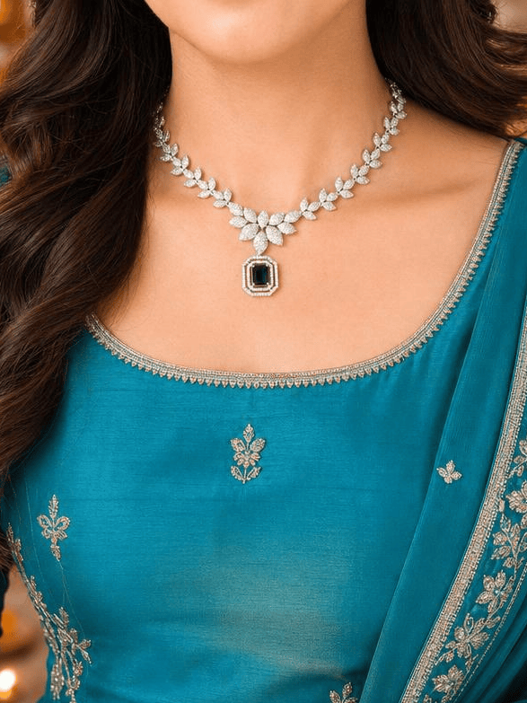 Sapphire Vine Necklace Set