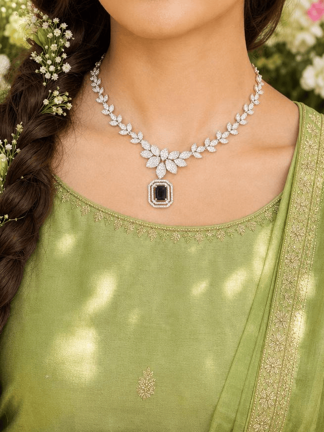 Sapphire Vine Necklace Set