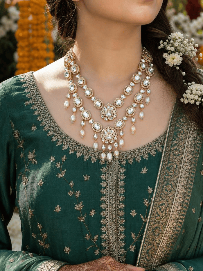 Royal Aura Layered Necklace Set
