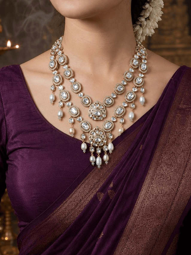Royal Aura Layered Necklace Set
