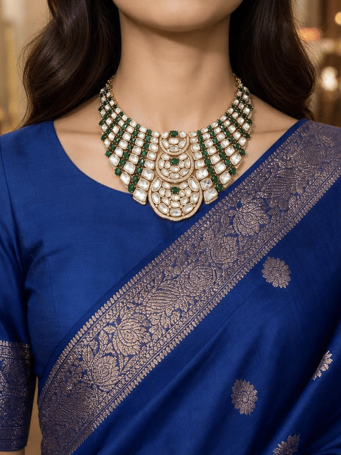 Regal Green Wave Necklace Set
