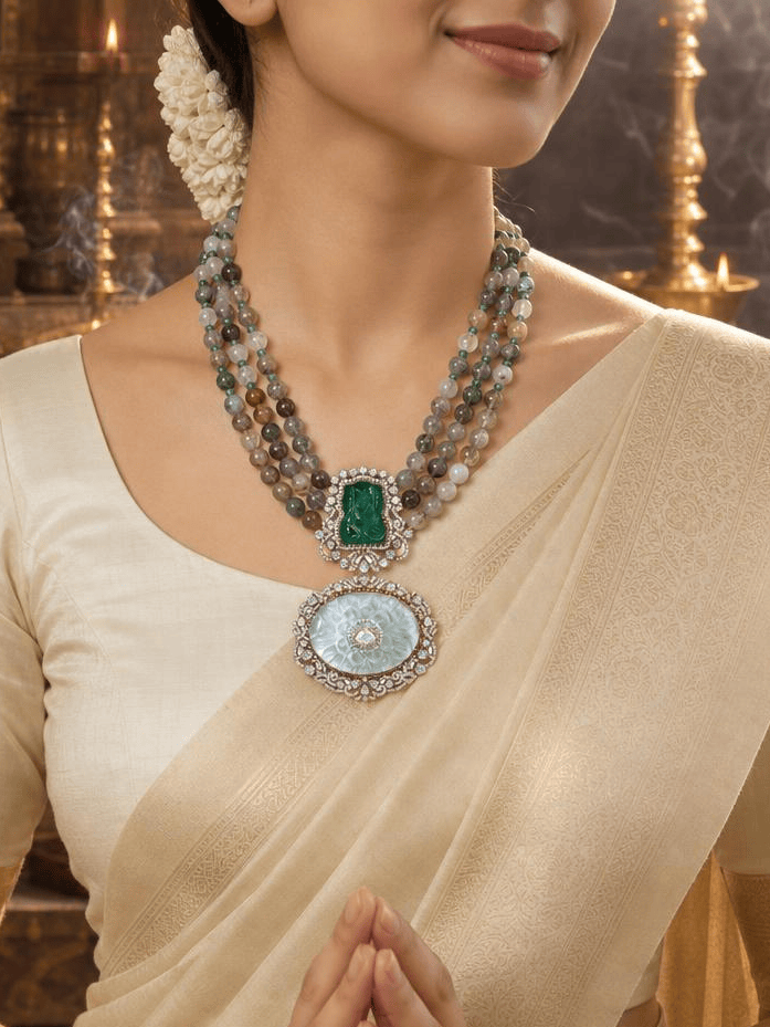Emerald Muse Pendant Necklace