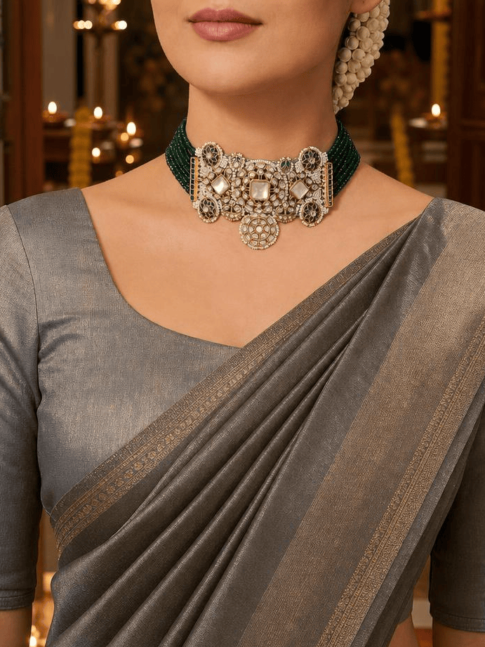 Meher Emerald Choker Set