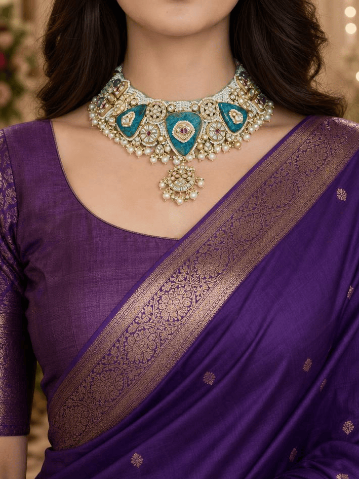 Neelaya Heritage Enamel Necklace Set