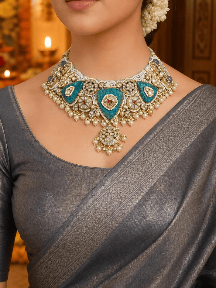 Neelaya Heritage Enamel Necklace Set