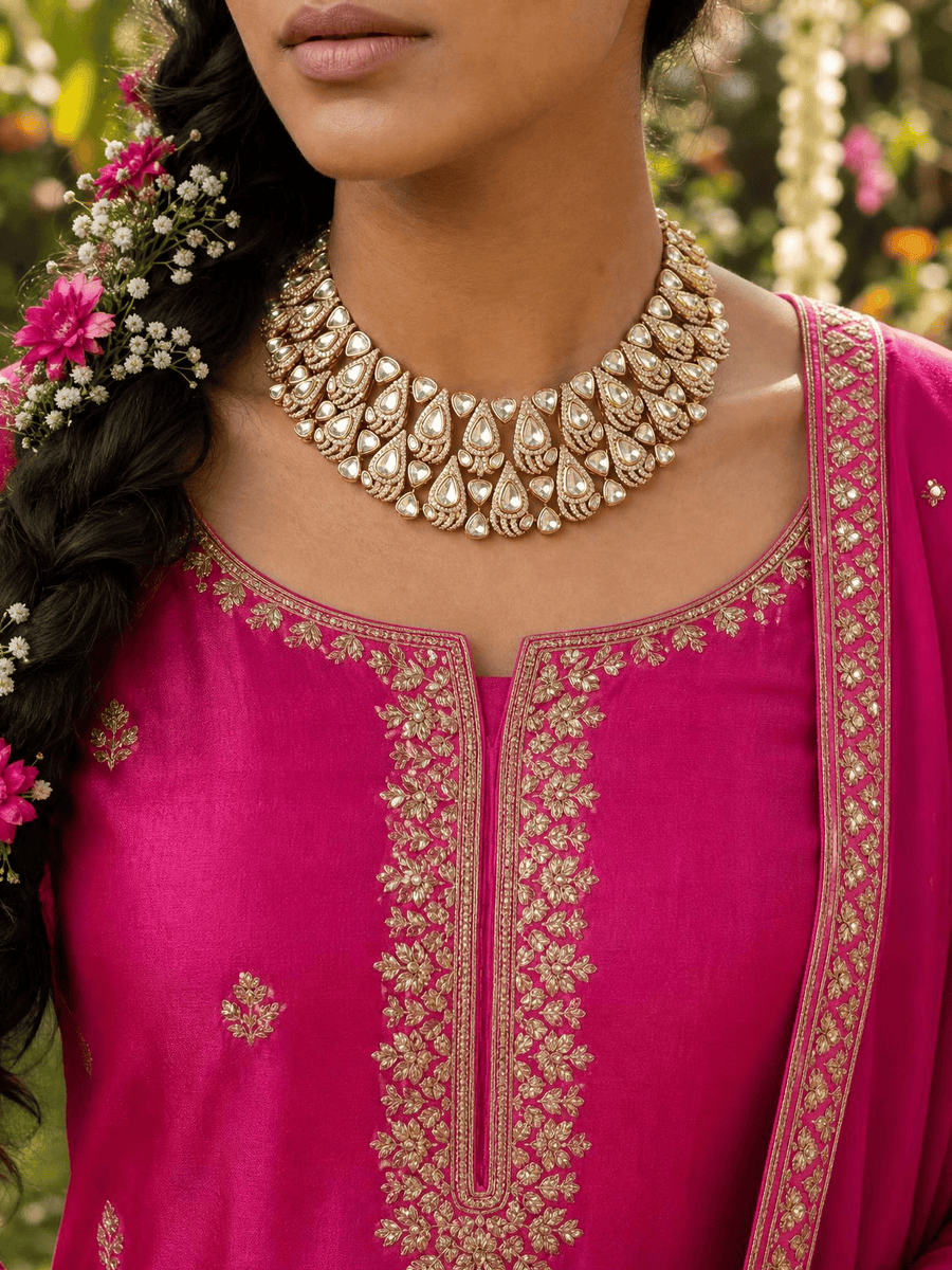 Lavesha Polki Necklace Set