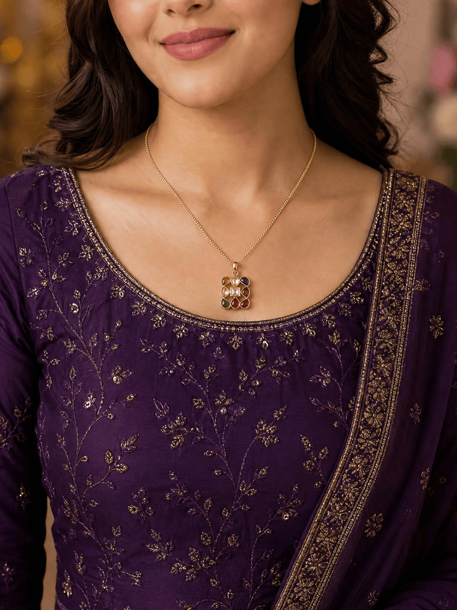 Mevaya Navratna Necklace
