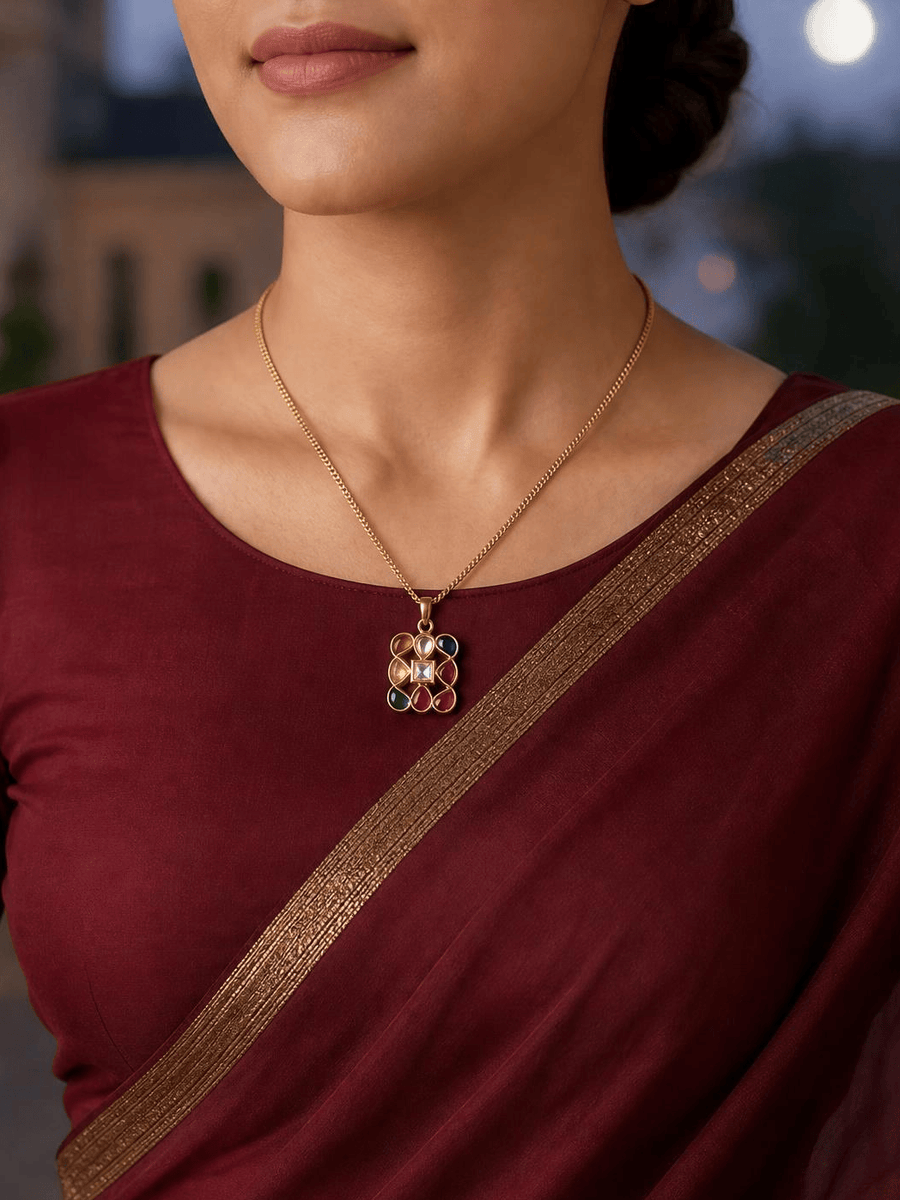 Mevaya Navratna Necklace