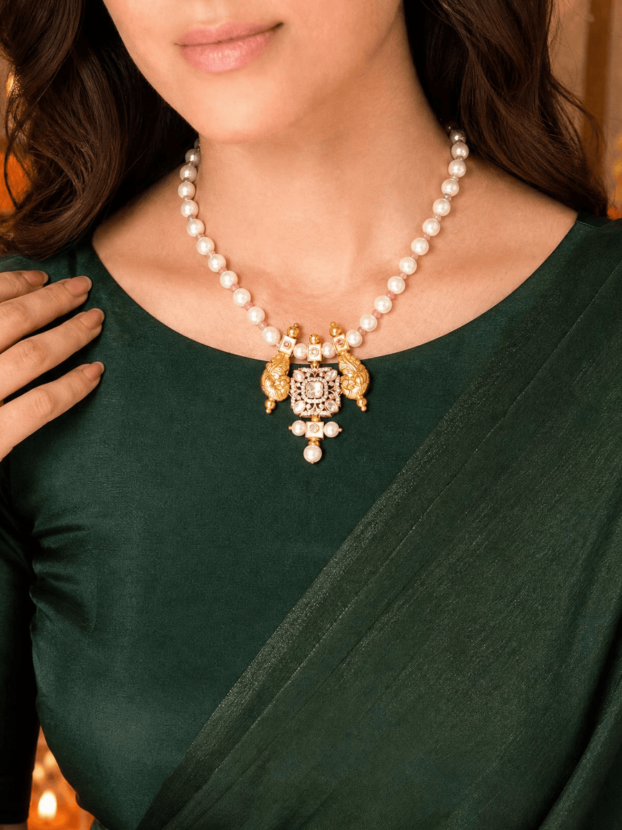 Ornate Beaded Accent Necklace