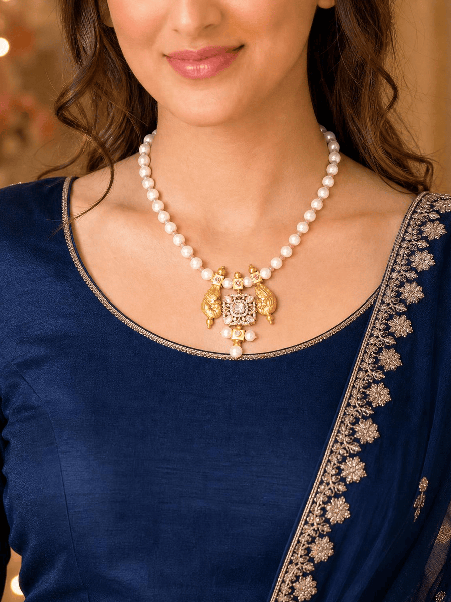 Ornate Beaded Accent Necklace