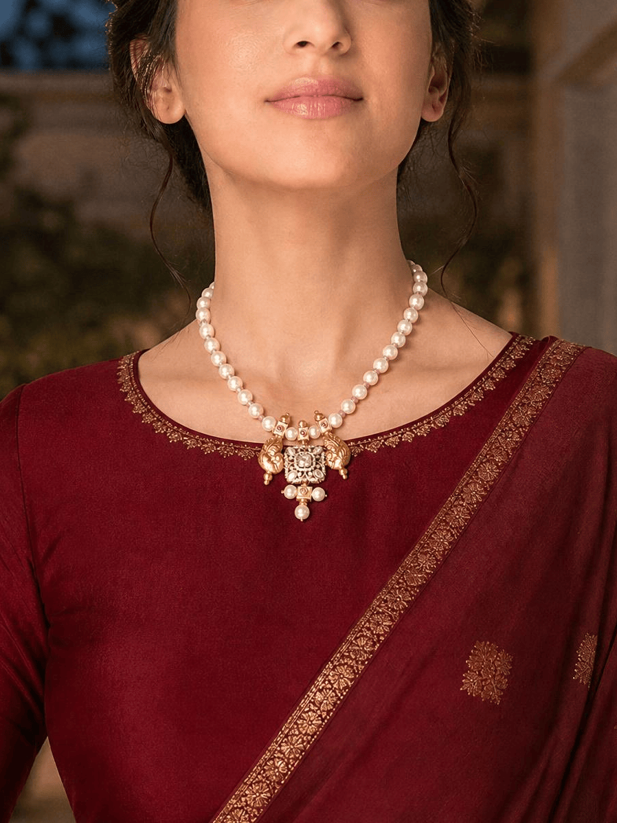 Ornate Beaded Accent Necklace