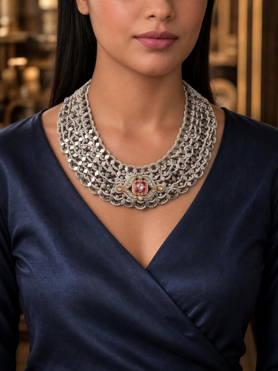 Orishael Oxidised Necklace