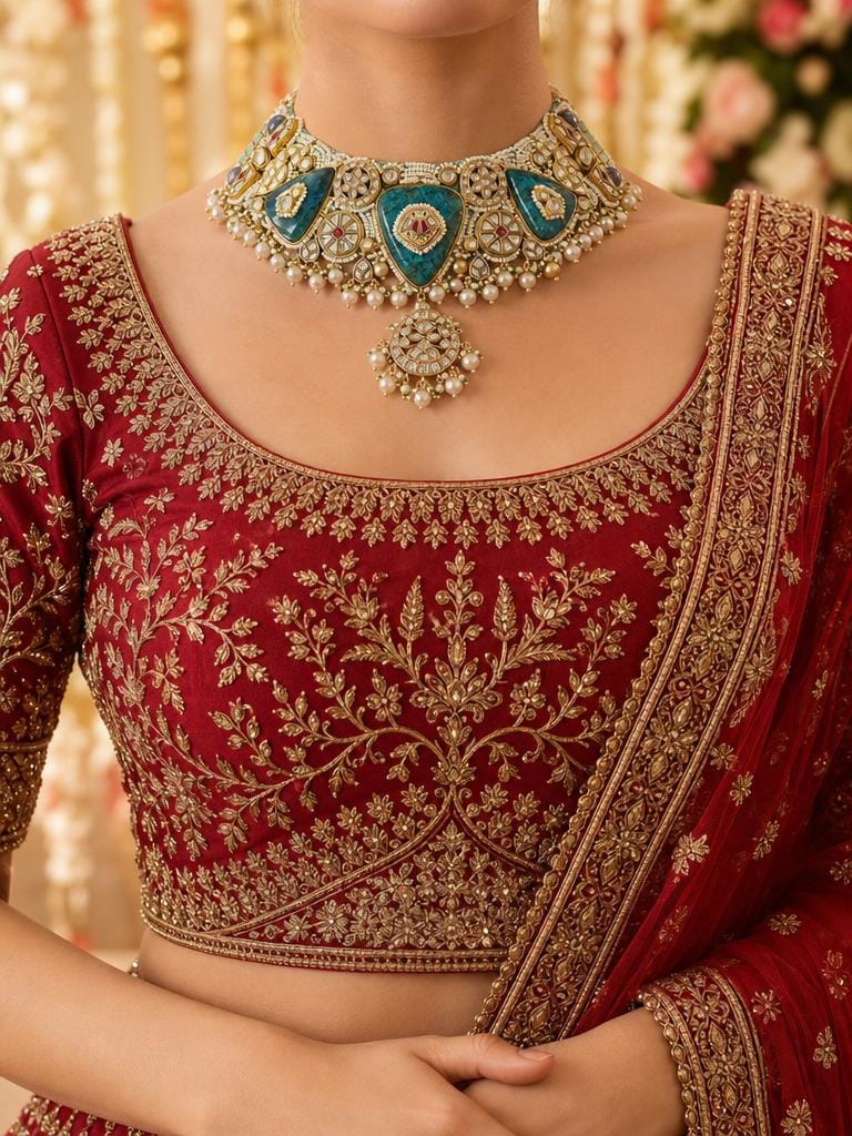 Neelaya Heritage Enamel Necklace Set