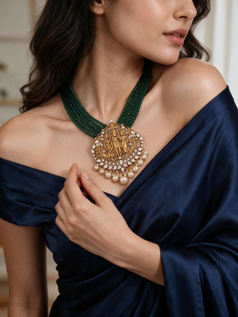 Emerald Dome Temple Necklace Set