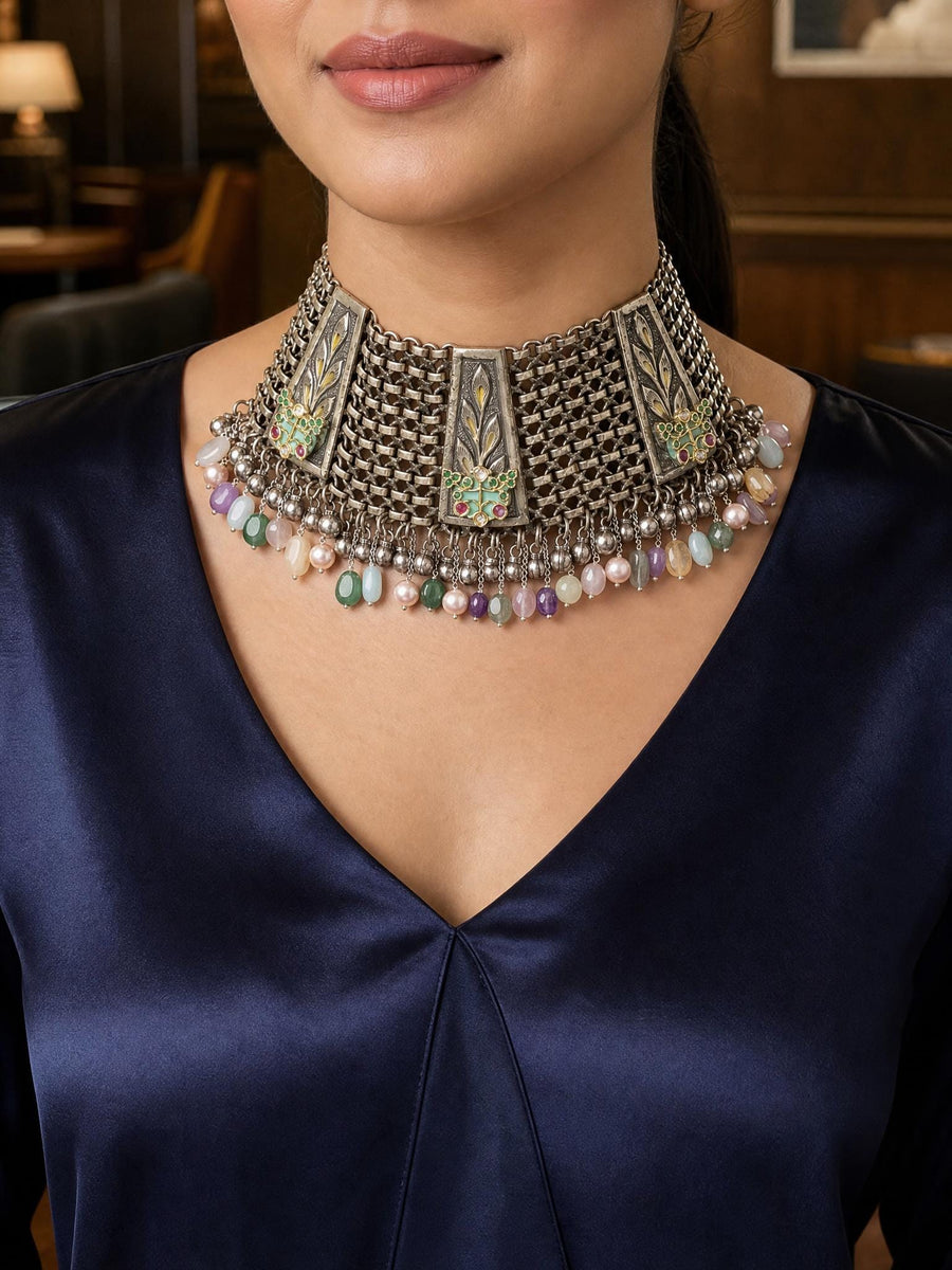 Zarelia Oxidised Necklace