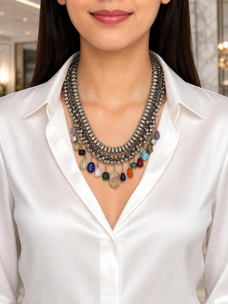 Tiered Multi-Drop Necklace