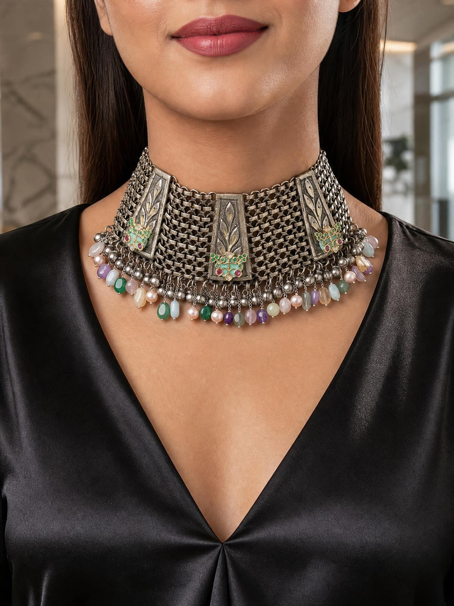 Zarelia Oxidised Necklace