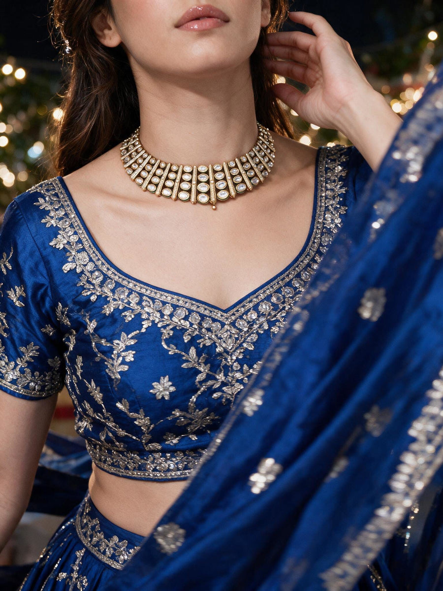 Lustrous Mirror-Work Necklace Set