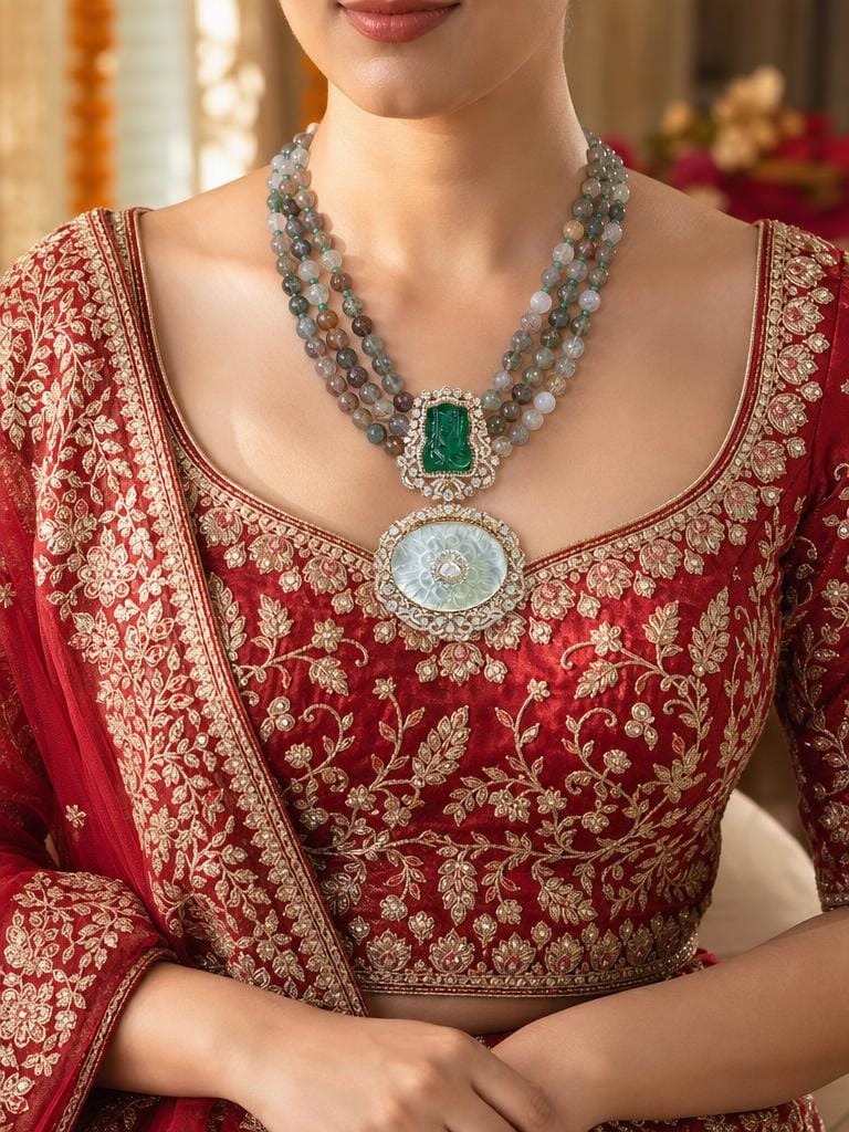 Emerald Muse Pendant Necklace
