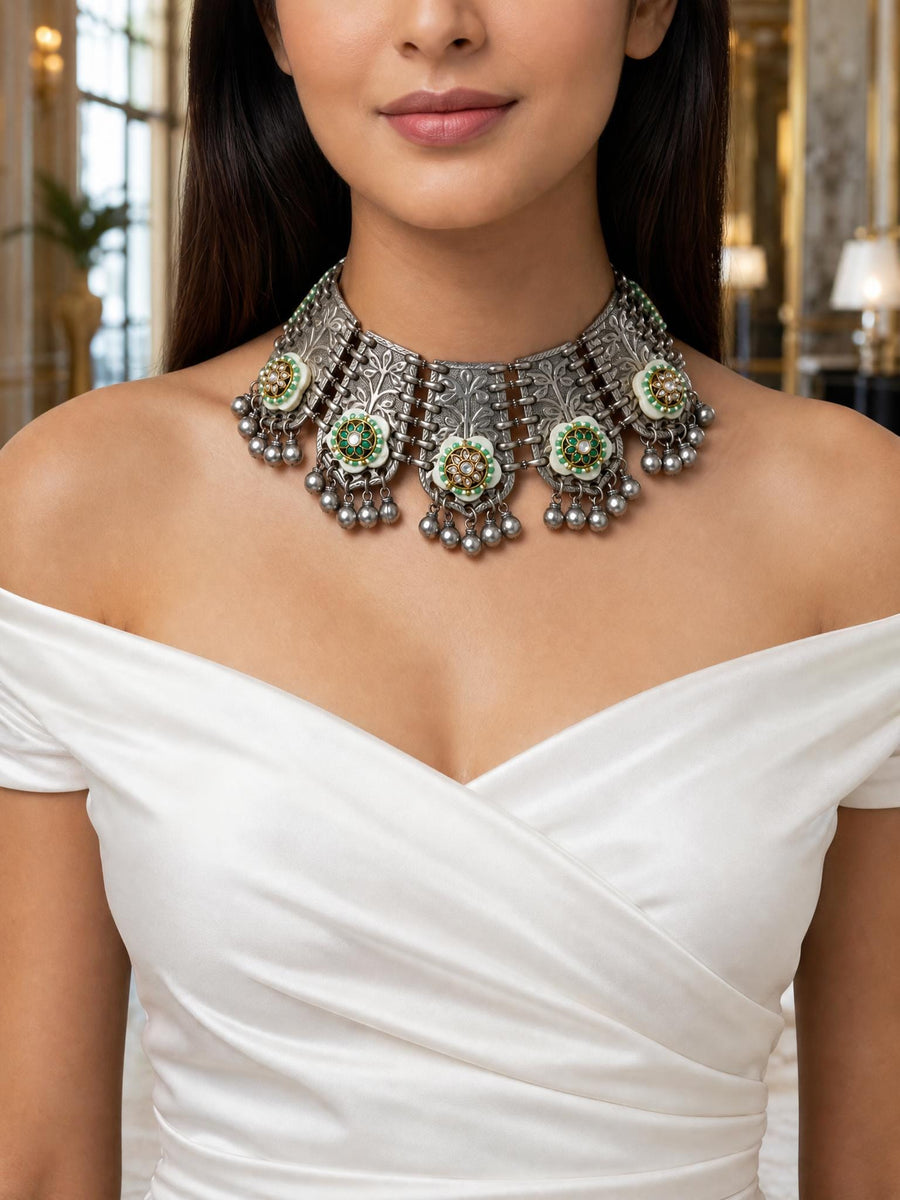 Orevisha Oxidised Necklace