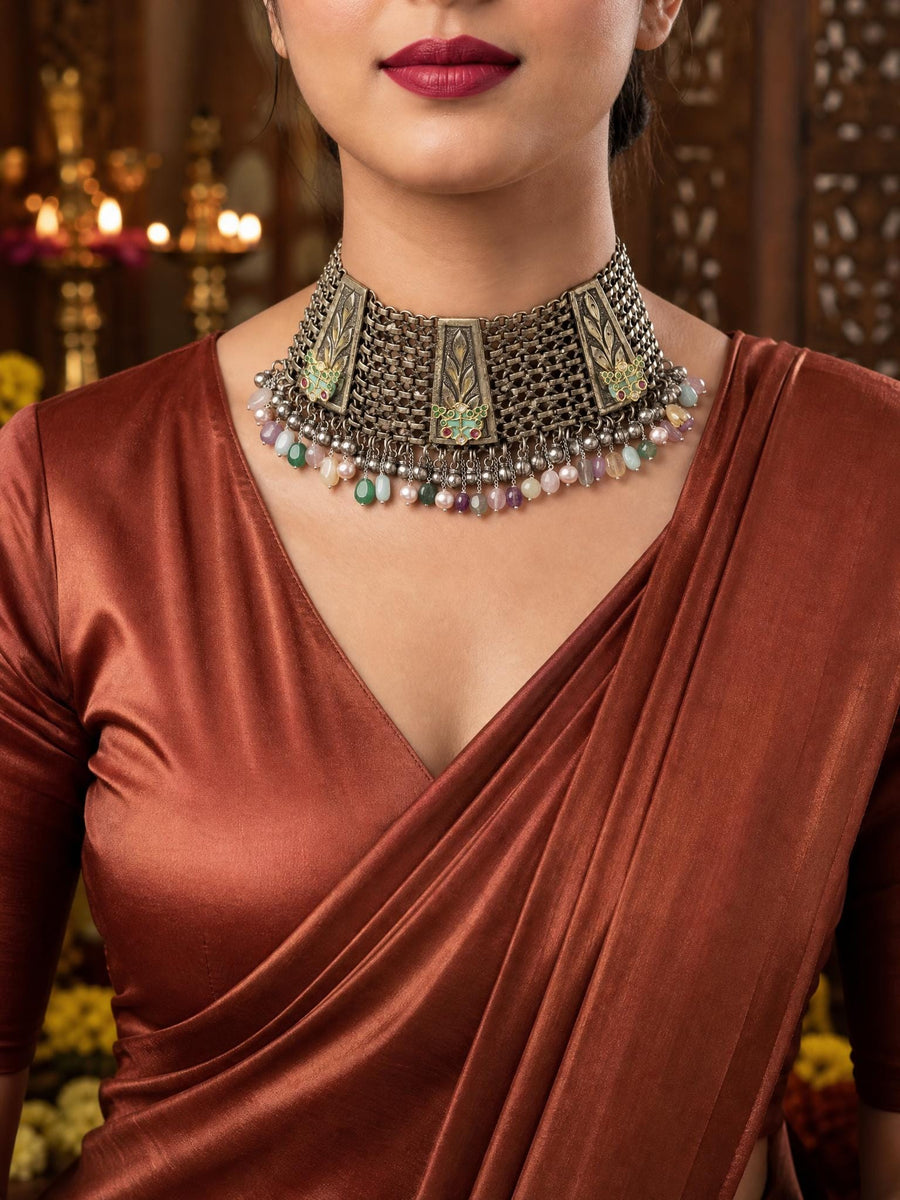 Zarelia Oxidised Necklace