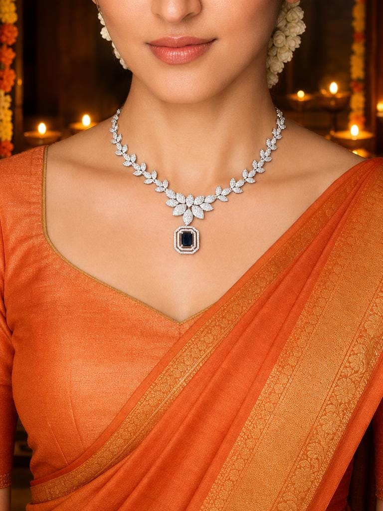 Sapphire Vine Necklace Set