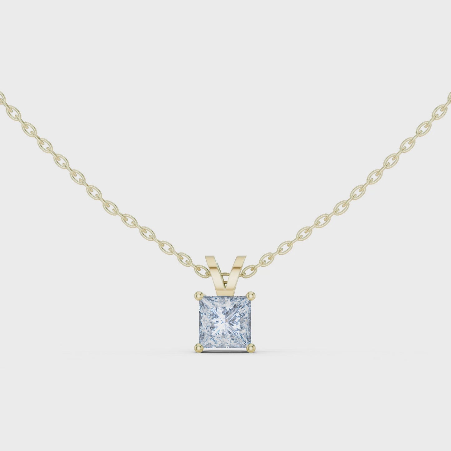 Princess Solitaire Necklace