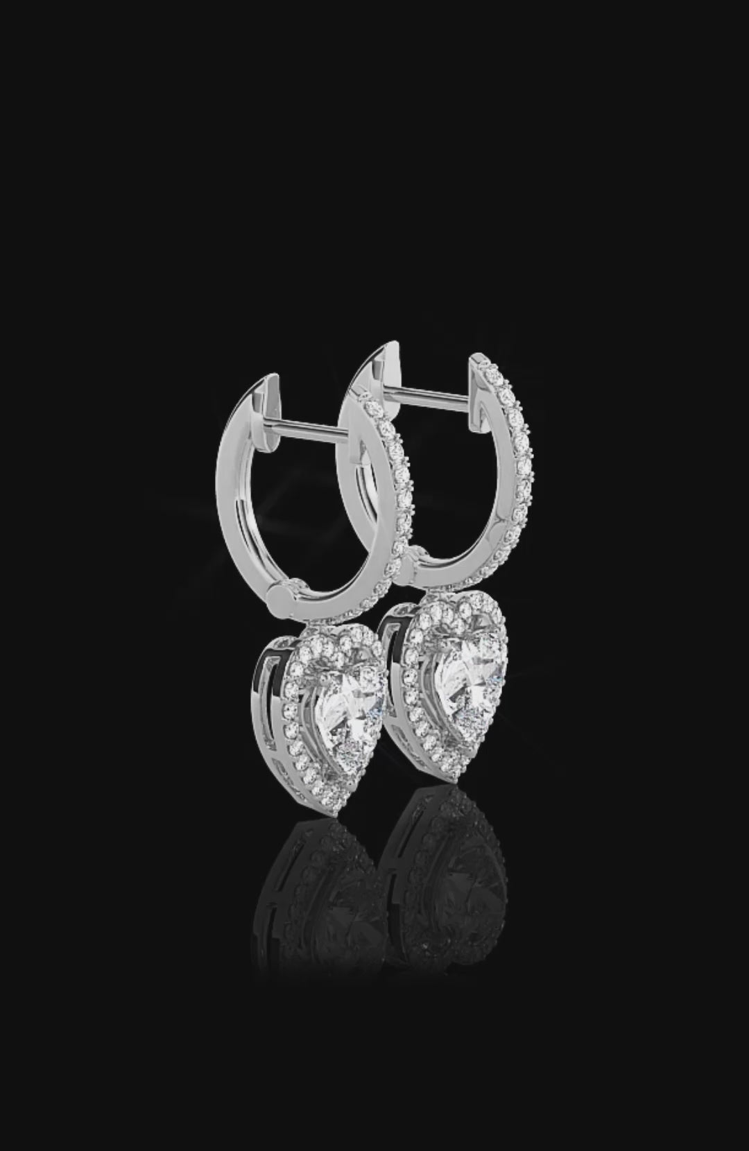 Opal Single Halo Hoops