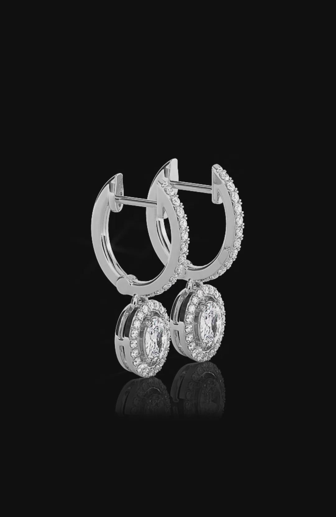 Silver Moonlight Hoops