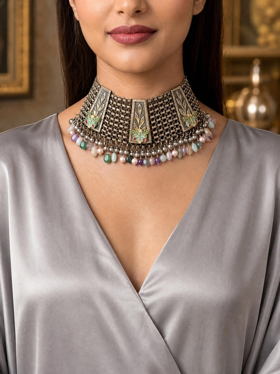 Zarelia Oxidised Necklace