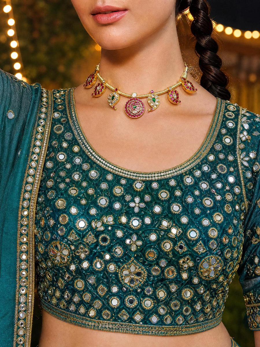 Peacock Charm Necklace Set