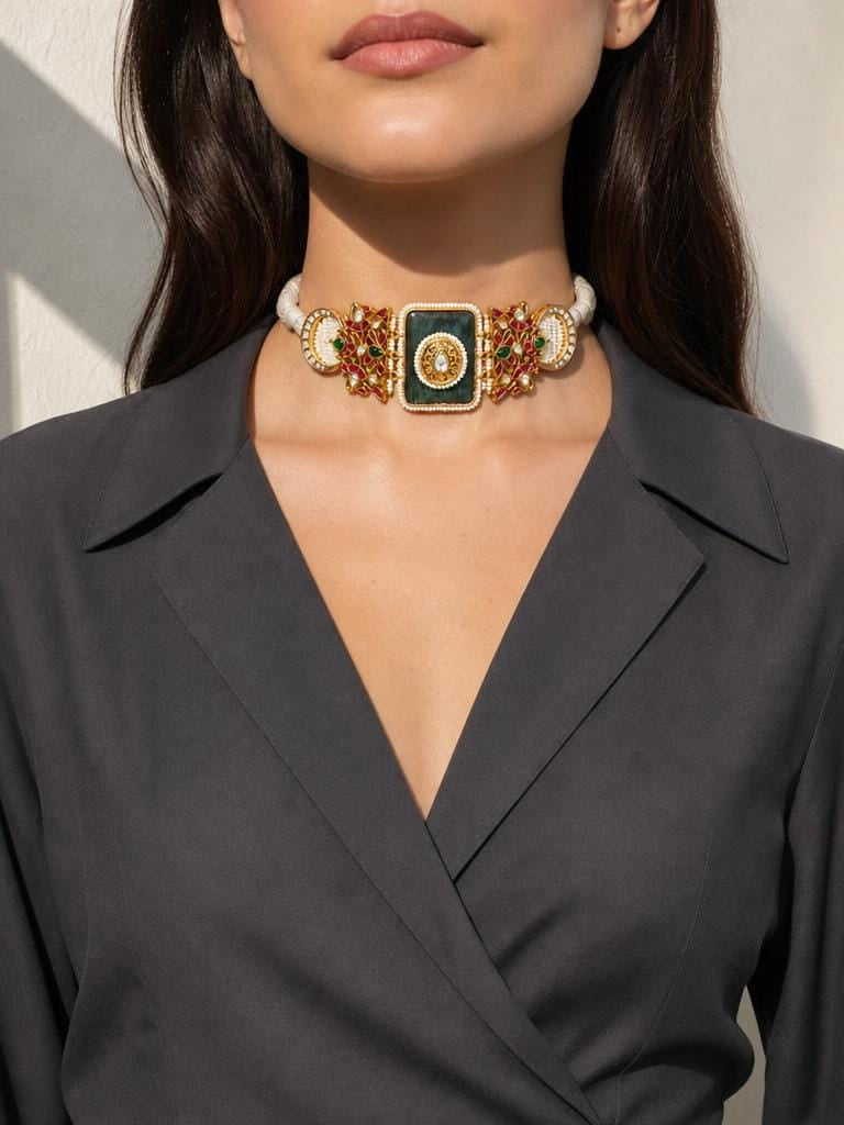 Azure Allure Choker Necklace