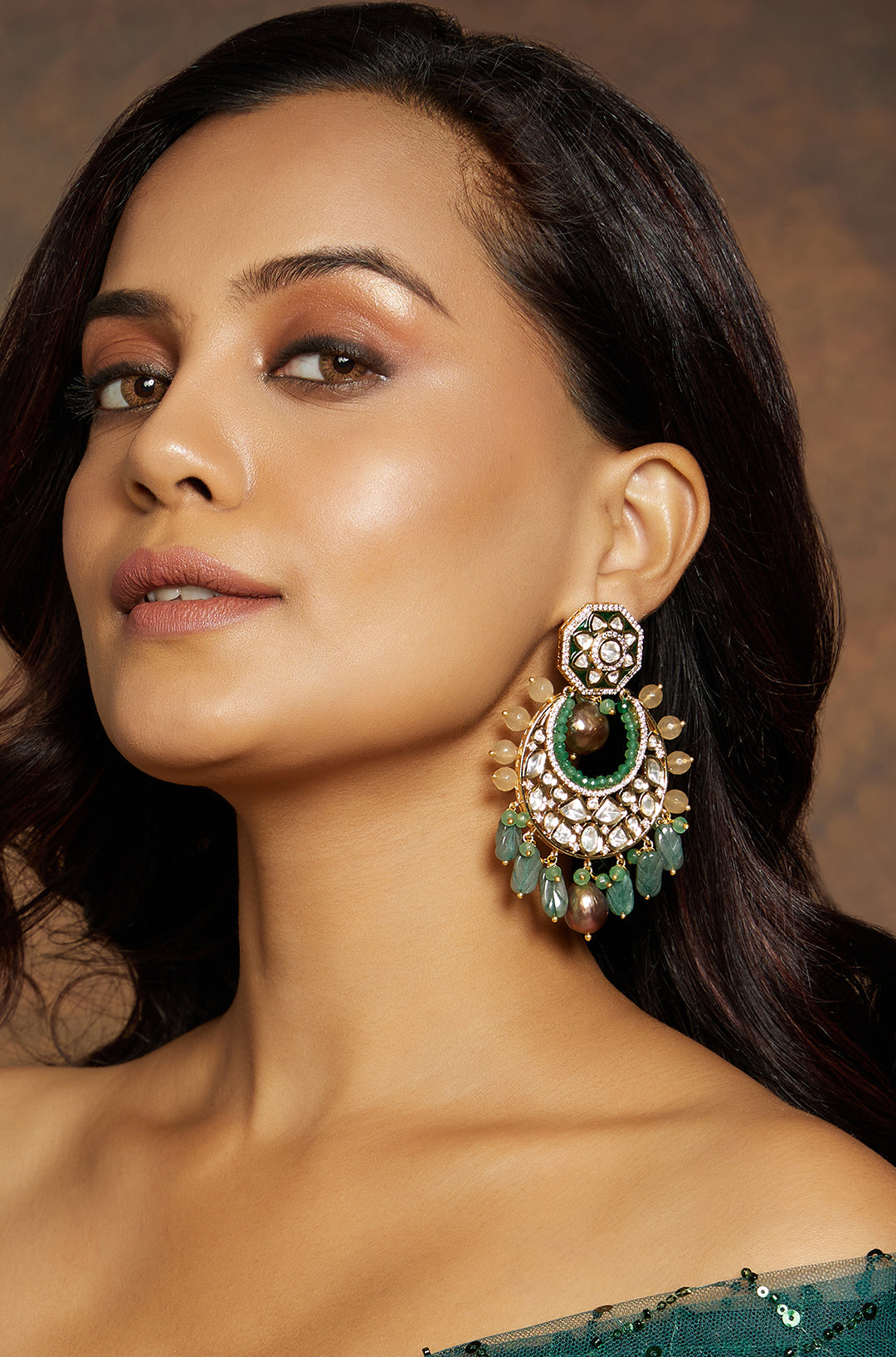 Load image into Gallery viewer, Multi Colour Chand Baali Earrings
